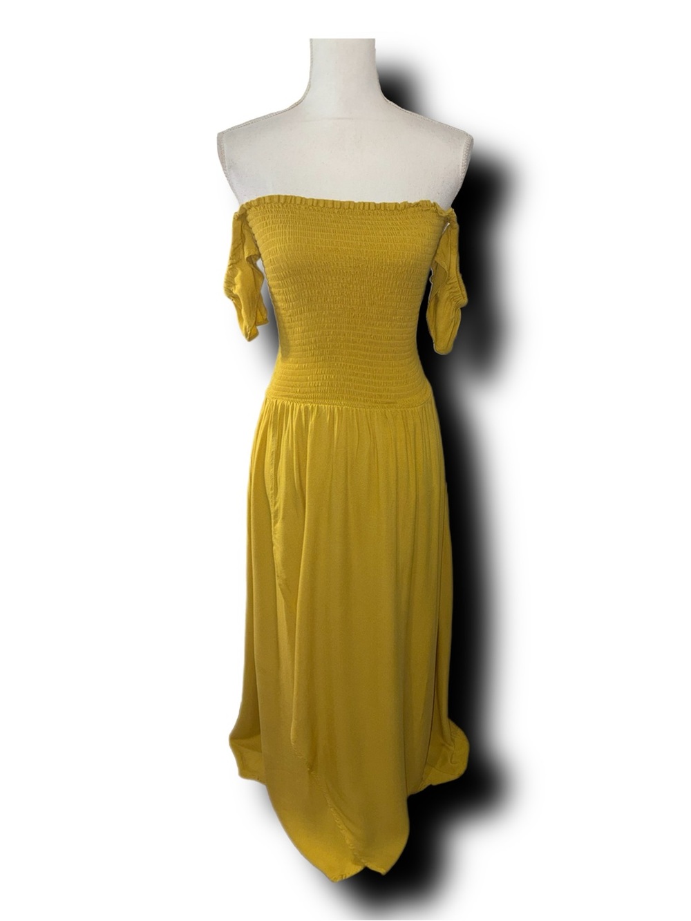 Young Fabulous & Broke Frida Smocked Off-the-Shoulder Midi Dress - Picture 2 of 4